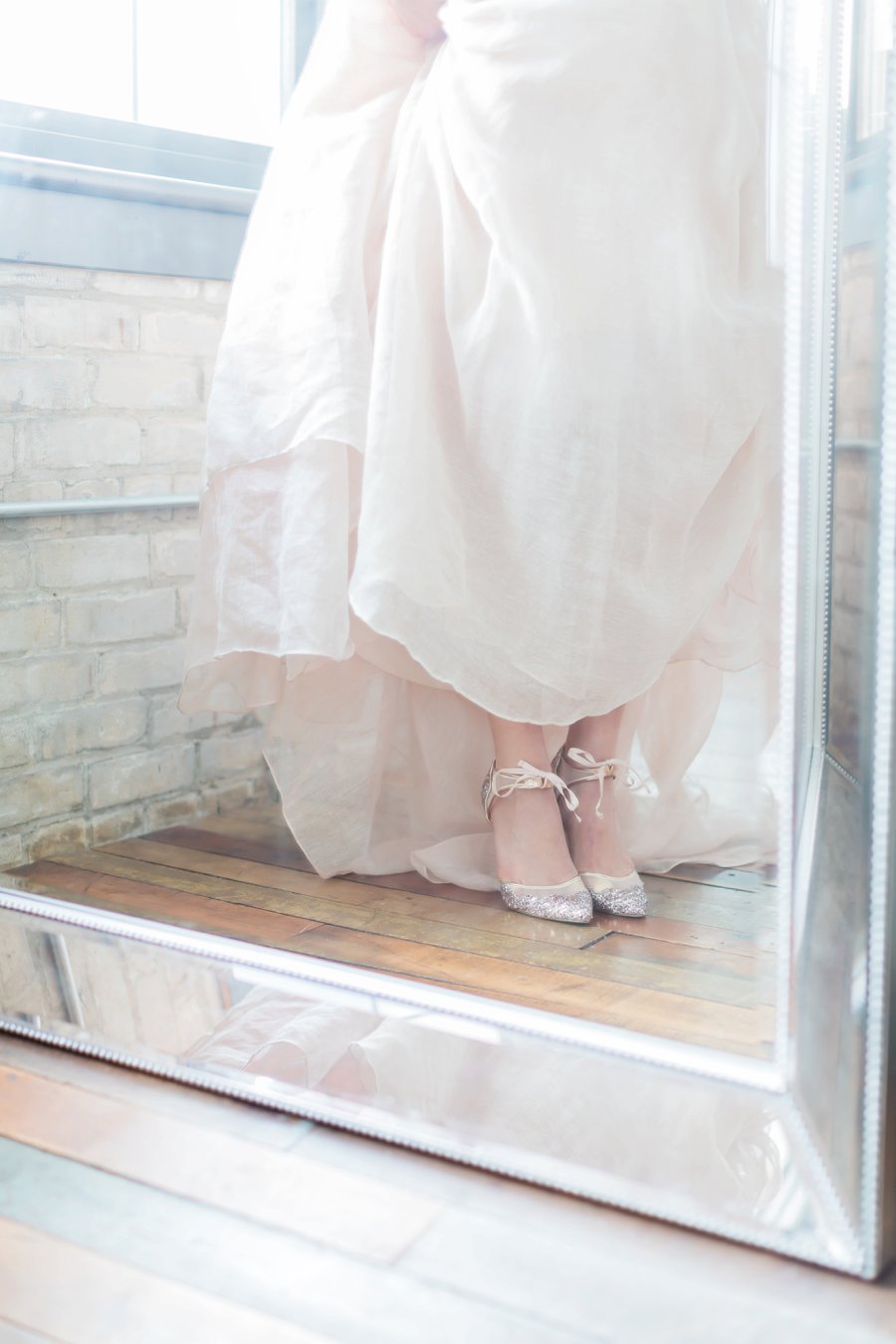 A Blush & Navy Rustic Industrial Michigan Wedding via TheELD.com