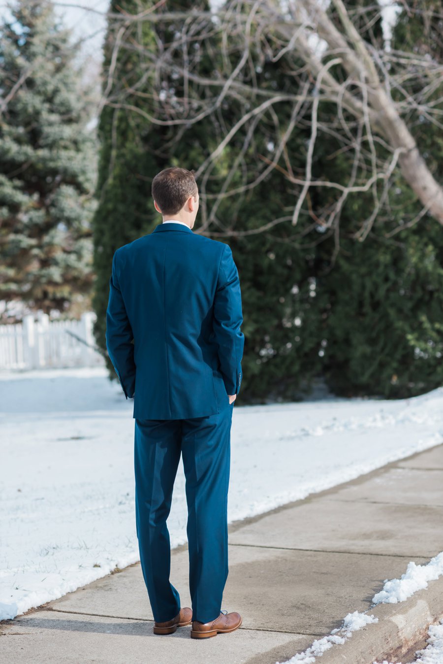 A Blush & Navy Rustic Industrial Michigan Wedding via TheELD.com