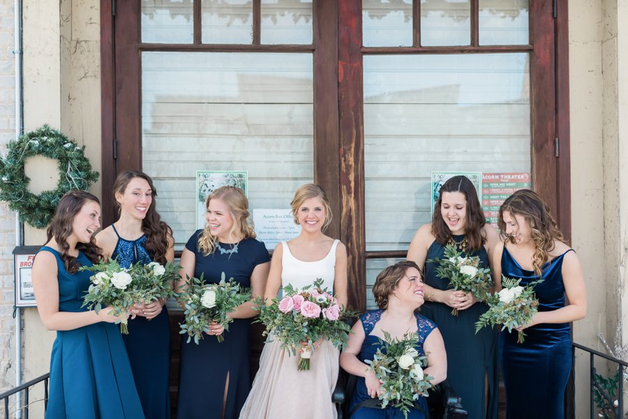 A Blush & Navy Rustic Industrial Michigan Wedding via TheELD.com