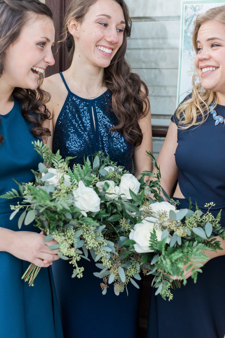 A Blush & Navy Rustic Industrial Michigan Wedding via TheELD.com