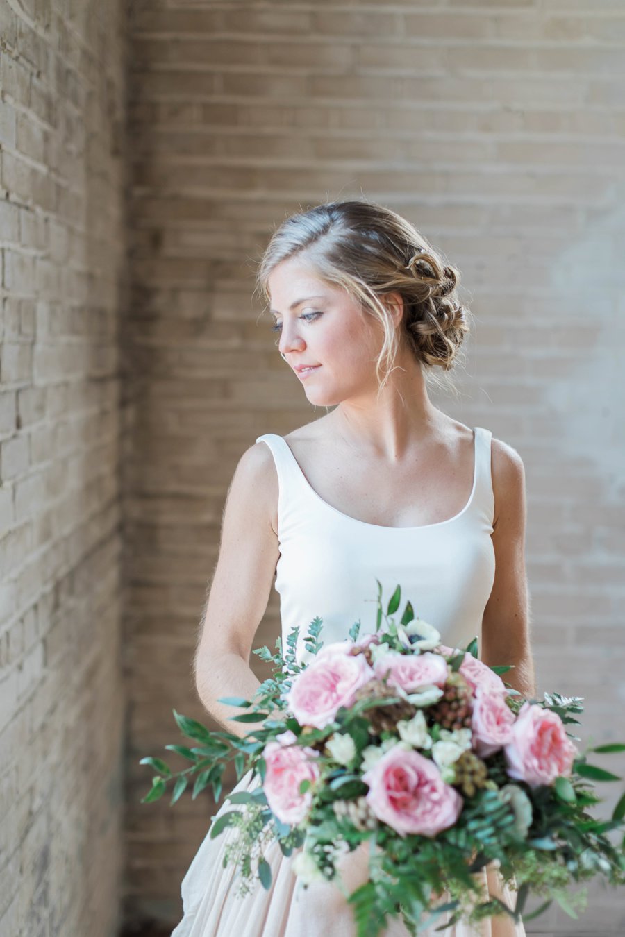 A Blush & Navy Rustic Industrial Michigan Wedding via TheELD.com