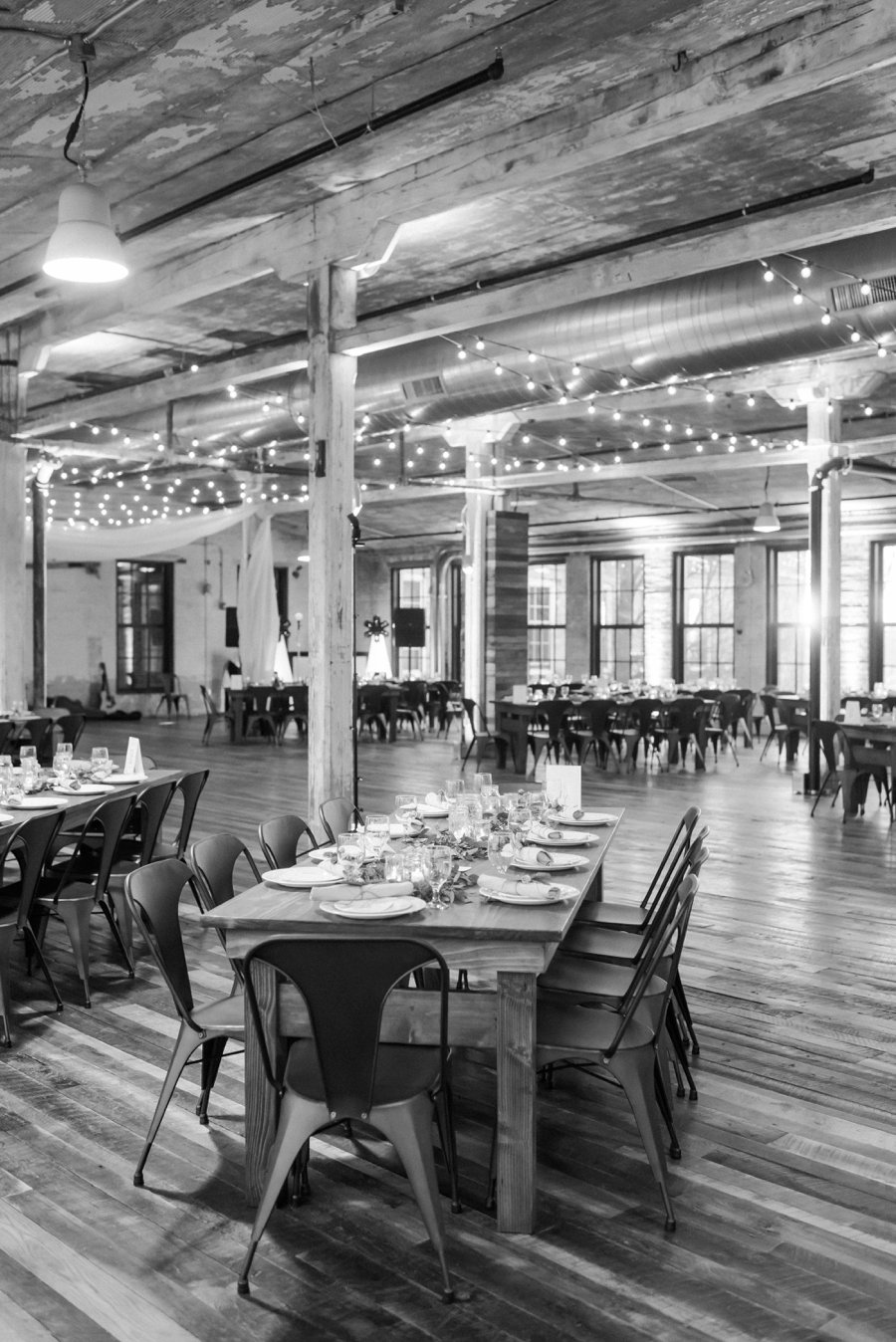 A Blush & Navy Rustic Industrial Michigan Wedding via TheELD.com