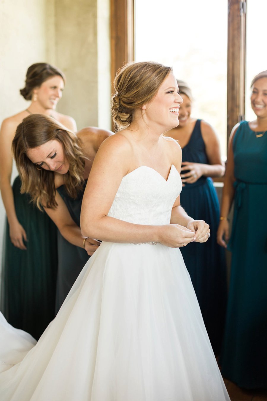 An Elegant Green & White Industrial Georgia Wedding via TheELD.com