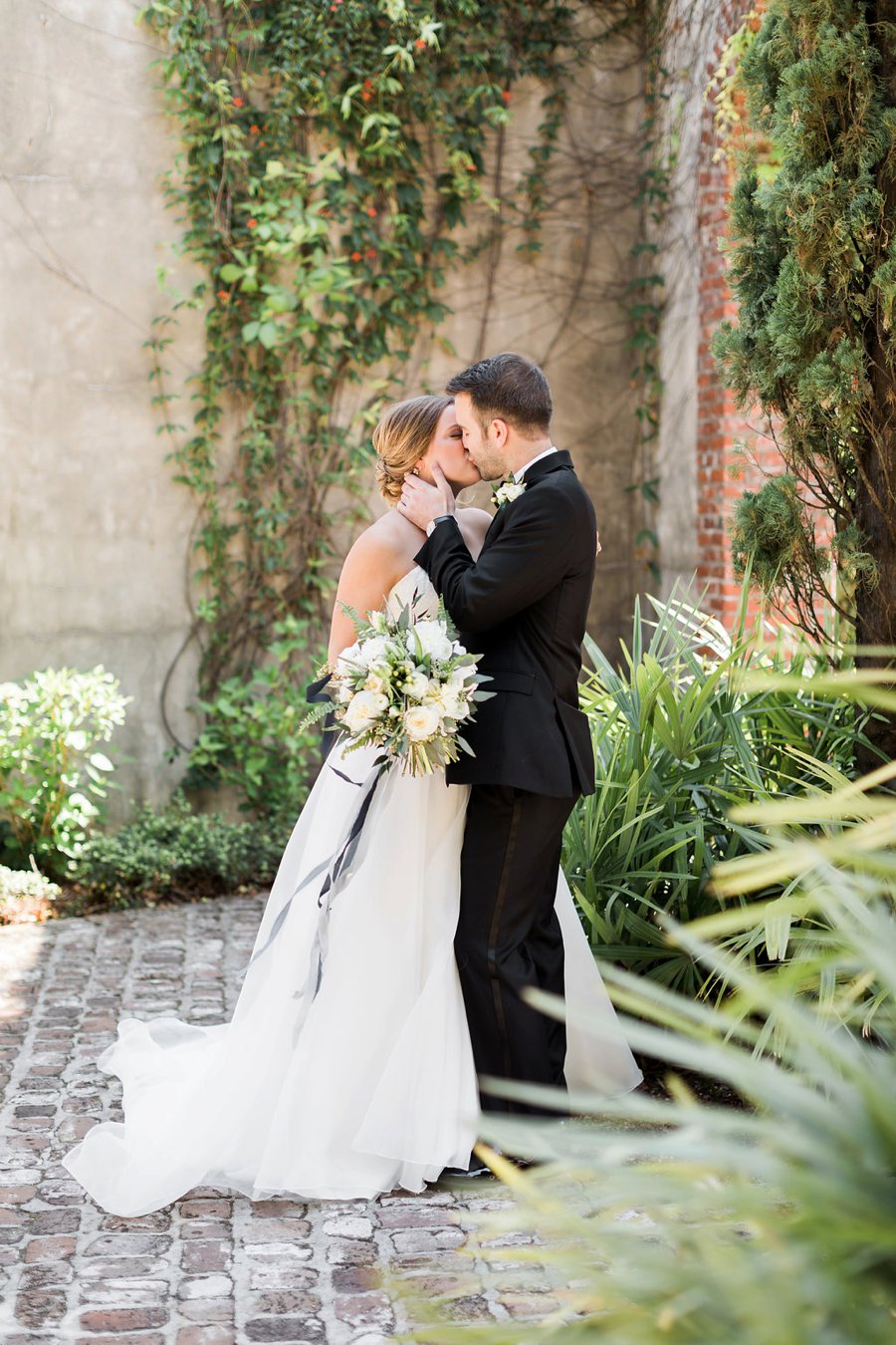 An Elegant Green & White Industrial Georgia Wedding via TheELD.com