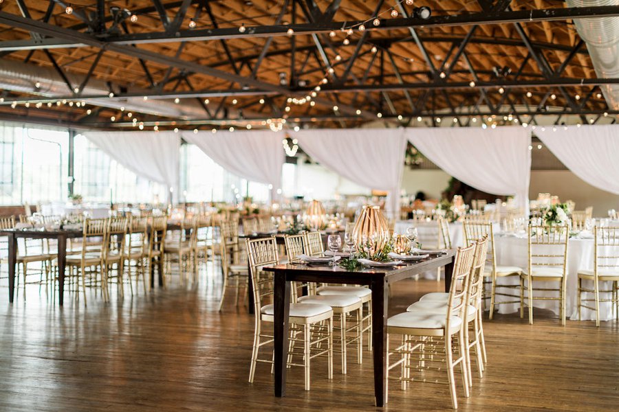 An Elegant Green & White Industrial Georgia Wedding via TheELD.com