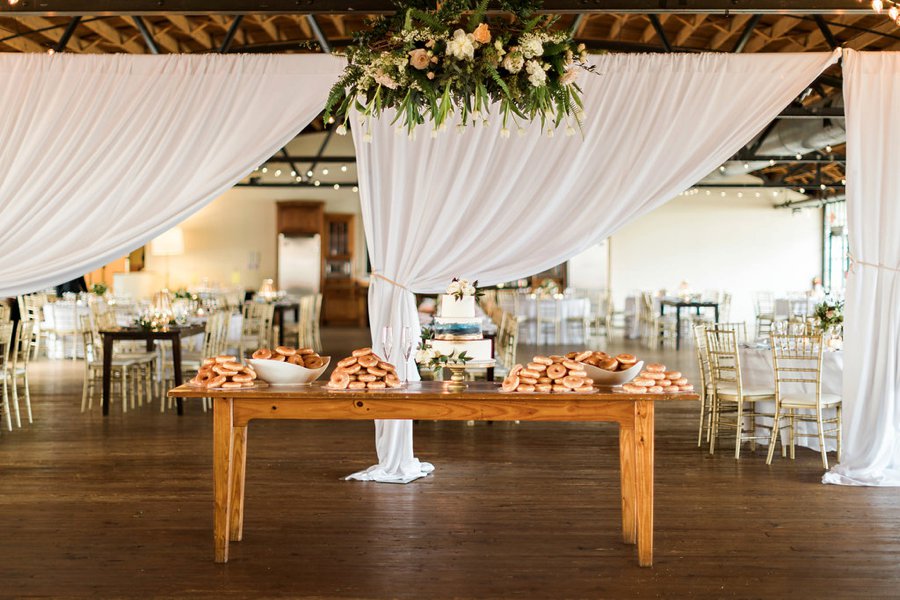 An Elegant Green & White Industrial Georgia Wedding via TheELD.com