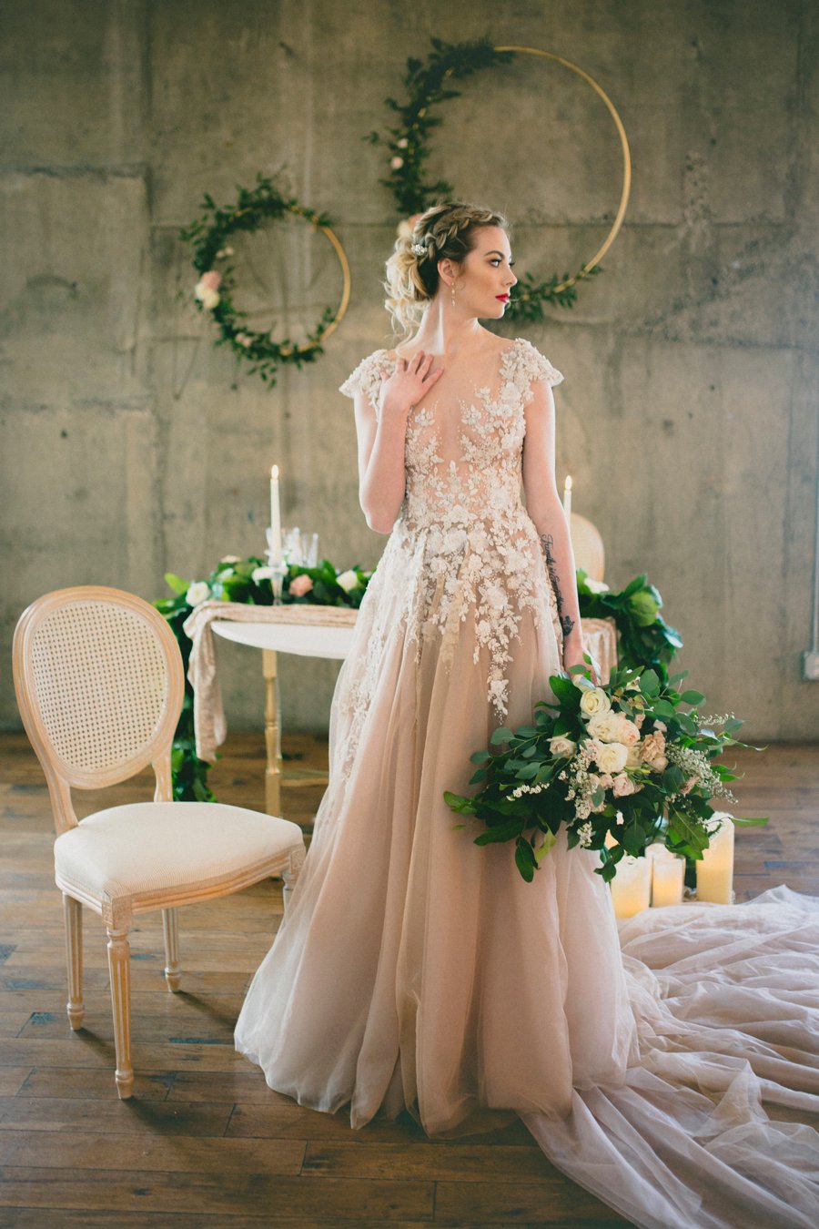 Green & White Modern Ethereal Wedding Ideas via TheELD.com