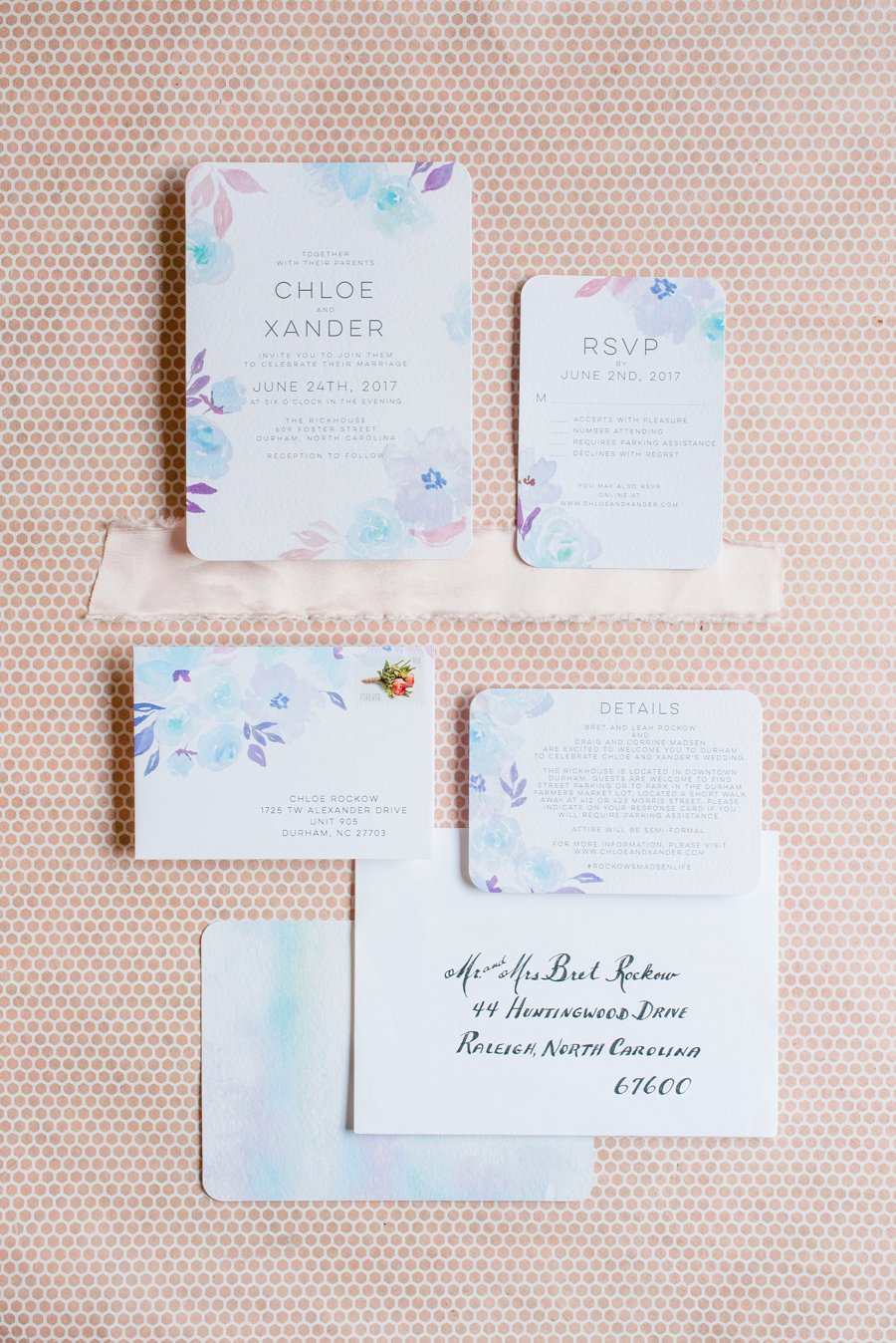 Teal & Peach Rustic Bee Inspired North Carolina Wedding via TheELD.com