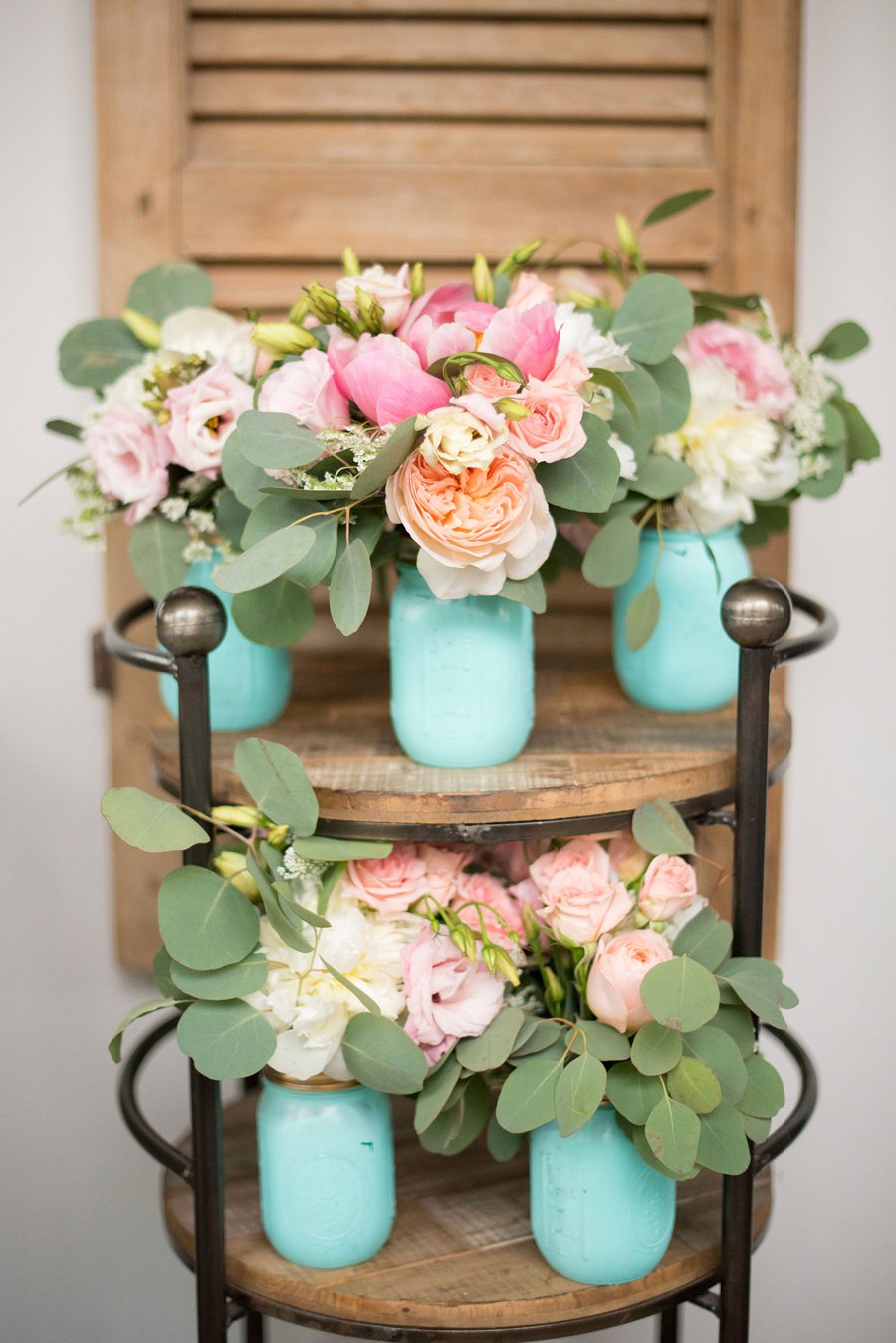 Teal & Peach Rustic Bee Inspired North Carolina Wedding via TheELD.com