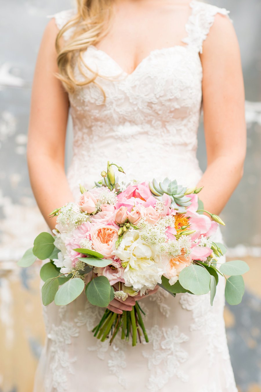 Teal & Peach Rustic Bee Inspired North Carolina Wedding via TheELD.com