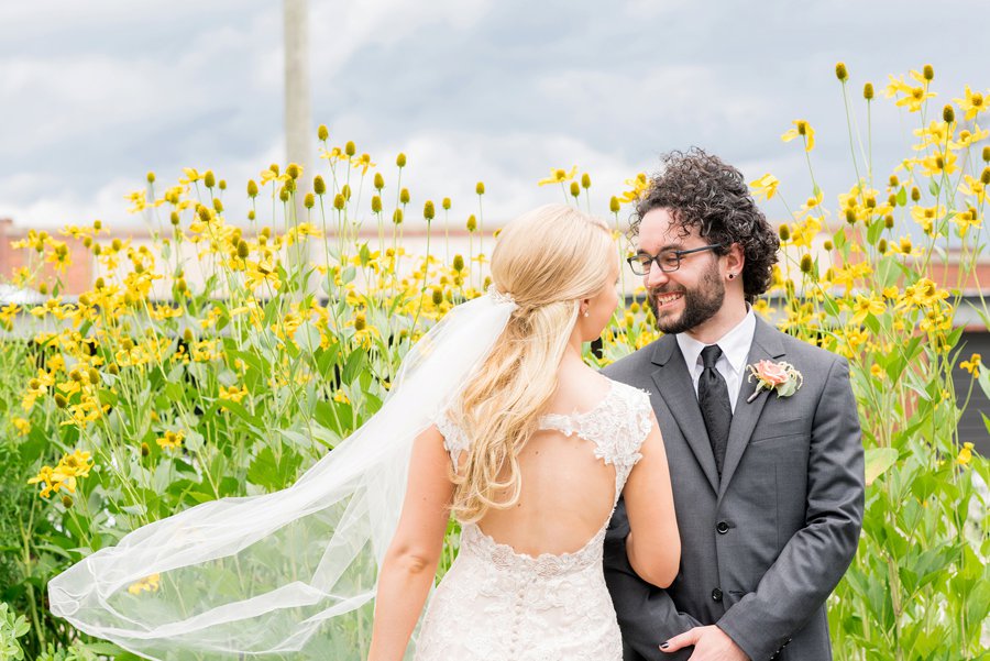 Teal & Peach Rustic Bee Inspired North Carolina Wedding via TheELD.com