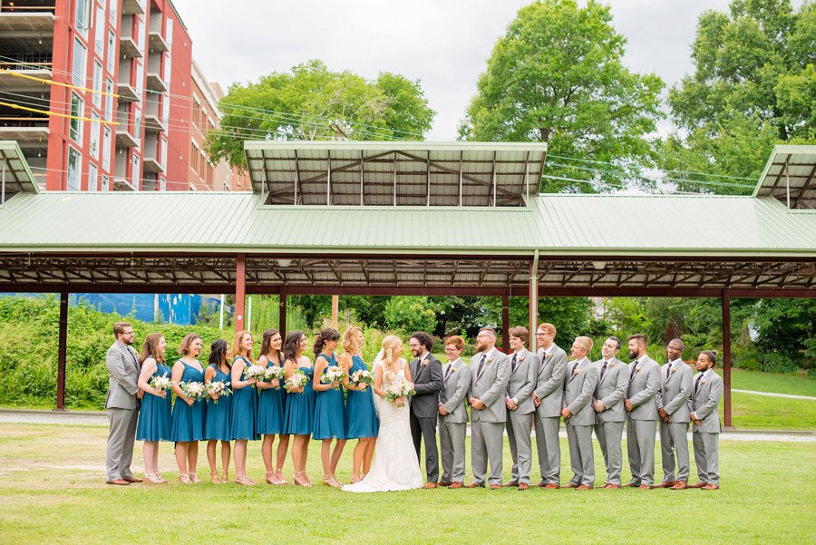 Teal & Peach Rustic Bee Inspired North Carolina Wedding via TheELD.com