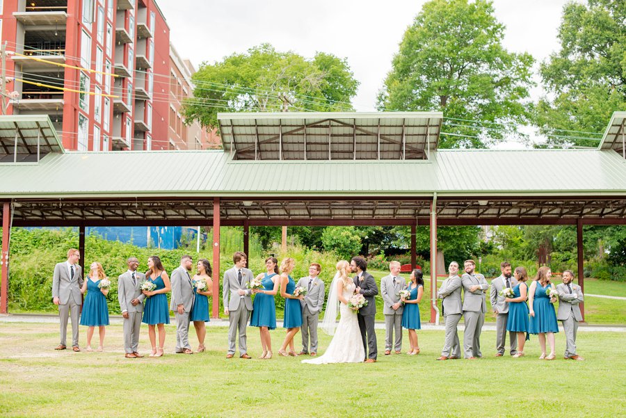 Teal & Peach Rustic Bee Inspired North Carolina Wedding via TheELD.com