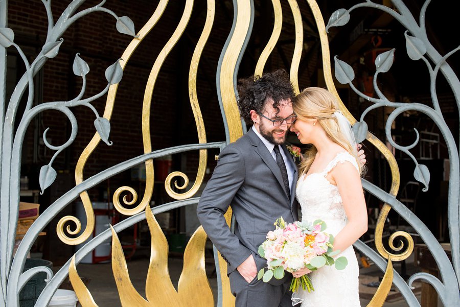 Teal & Peach Rustic Bee Inspired North Carolina Wedding via TheELD.com