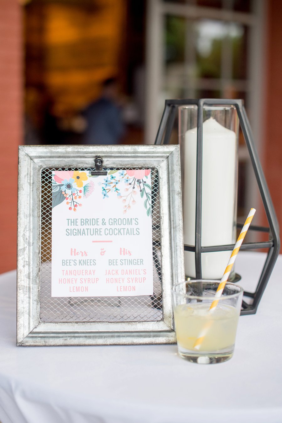 Teal & Peach Rustic Bee Inspired North Carolina Wedding via TheELD.com