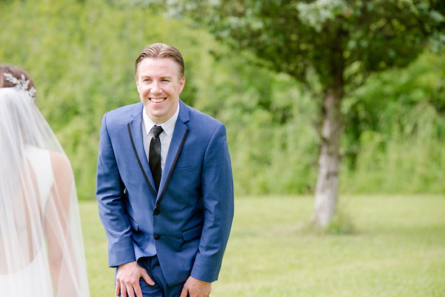 A Summer Red & Blue Rustic Boho Hudson Valley Wedding via TheELD.com