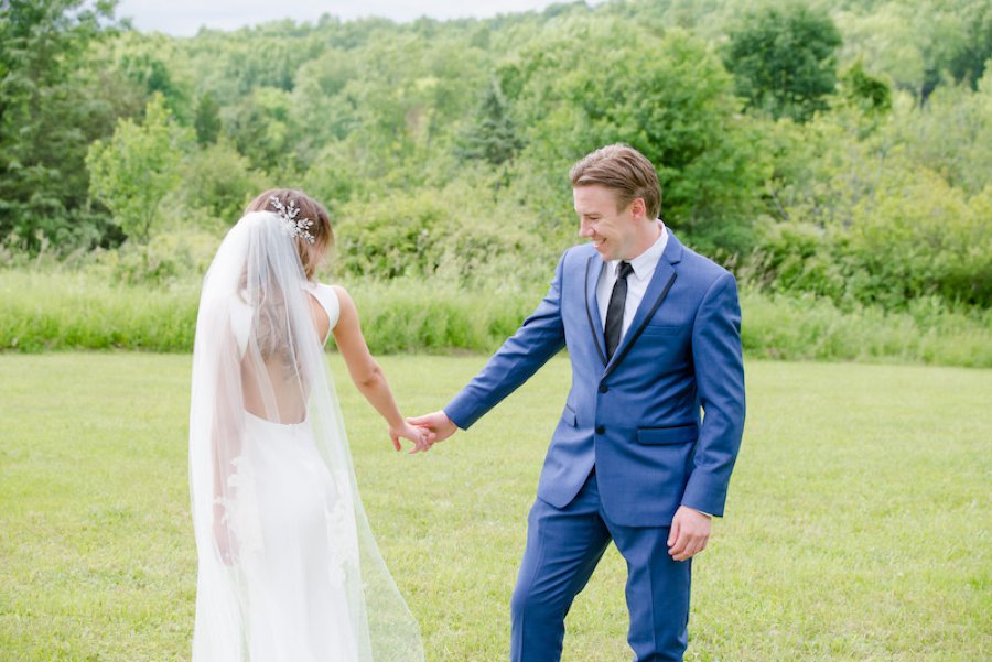 A Summer Red & Blue Rustic Boho Hudson Valley Wedding via TheELD.com