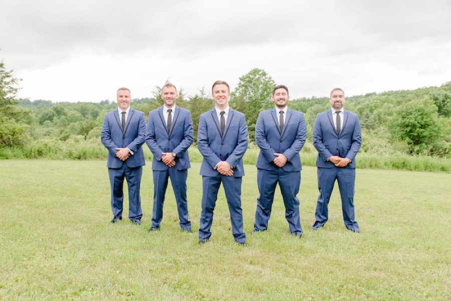 A Summer Red & Blue Rustic Boho Hudson Valley Wedding via TheELD.com