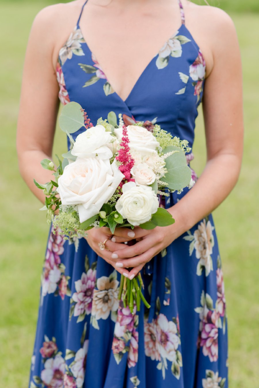 A Summer Red & Blue Rustic Boho Hudson Valley Wedding via TheELD.com