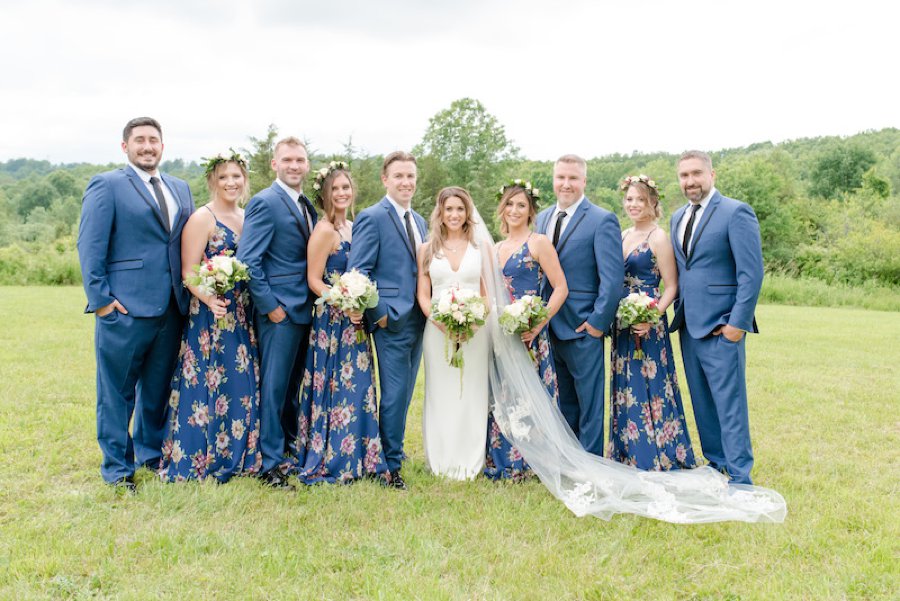 A Summer Red & Blue Rustic Boho Hudson Valley Wedding via TheELD.com