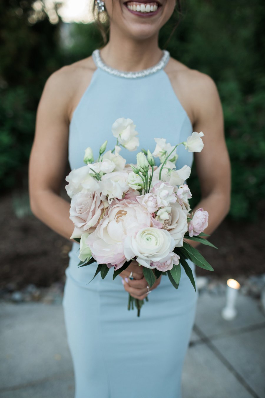 A Modern Elegant Blush & Gray Delaware Wedding via TheELD.com