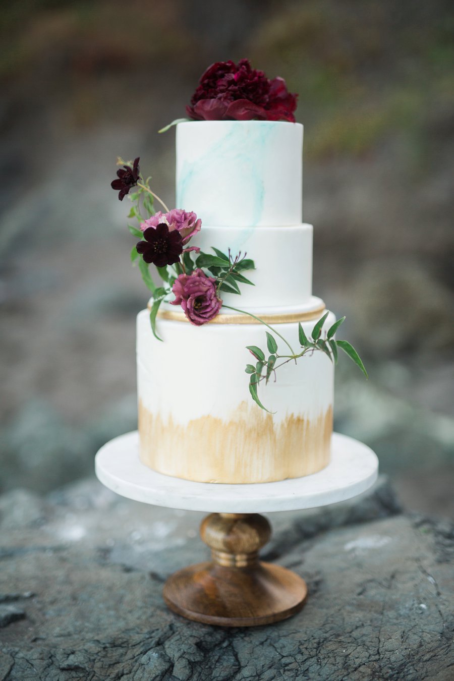 Aqua, Burgundy, & Blush Romantic Coastal Wedding Ideas via TheELD.com