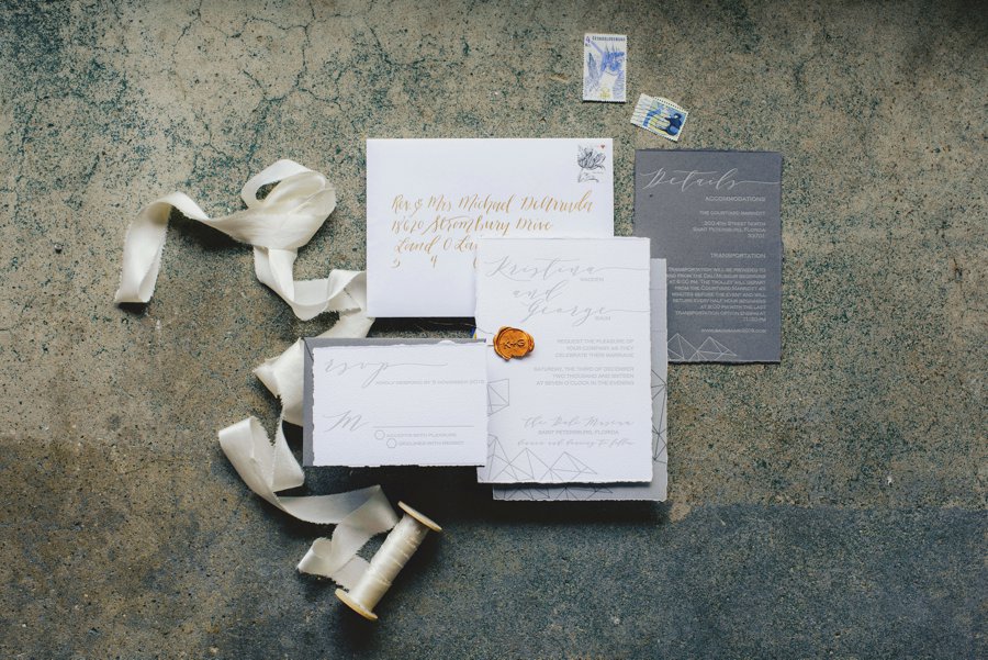 A Modern Romantic Blue & Copper Wedding via TheELD.com