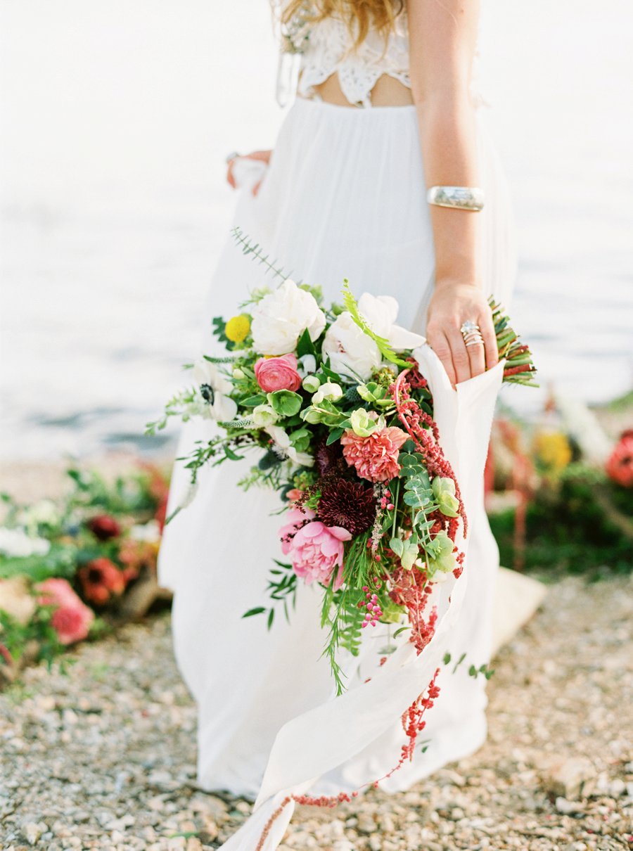 Boho Burgundy Intimate Wedding Ideas via TheELD.com