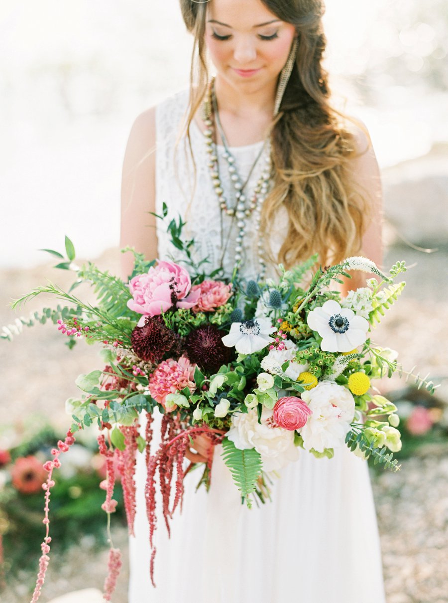 Boho Burgundy Intimate Wedding Ideas via TheELD.com