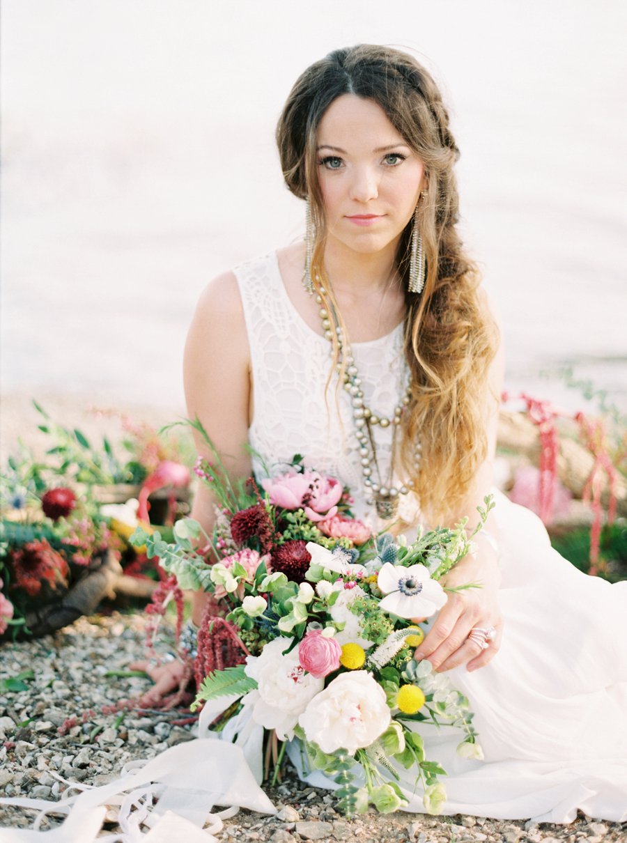 Boho Burgundy Intimate Wedding Ideas via TheELD.com