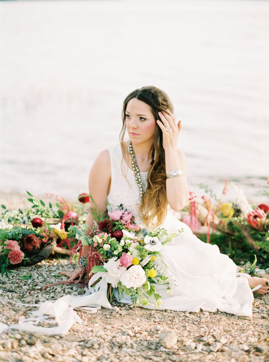 Boho Burgundy Intimate Wedding Ideas via TheELD.com