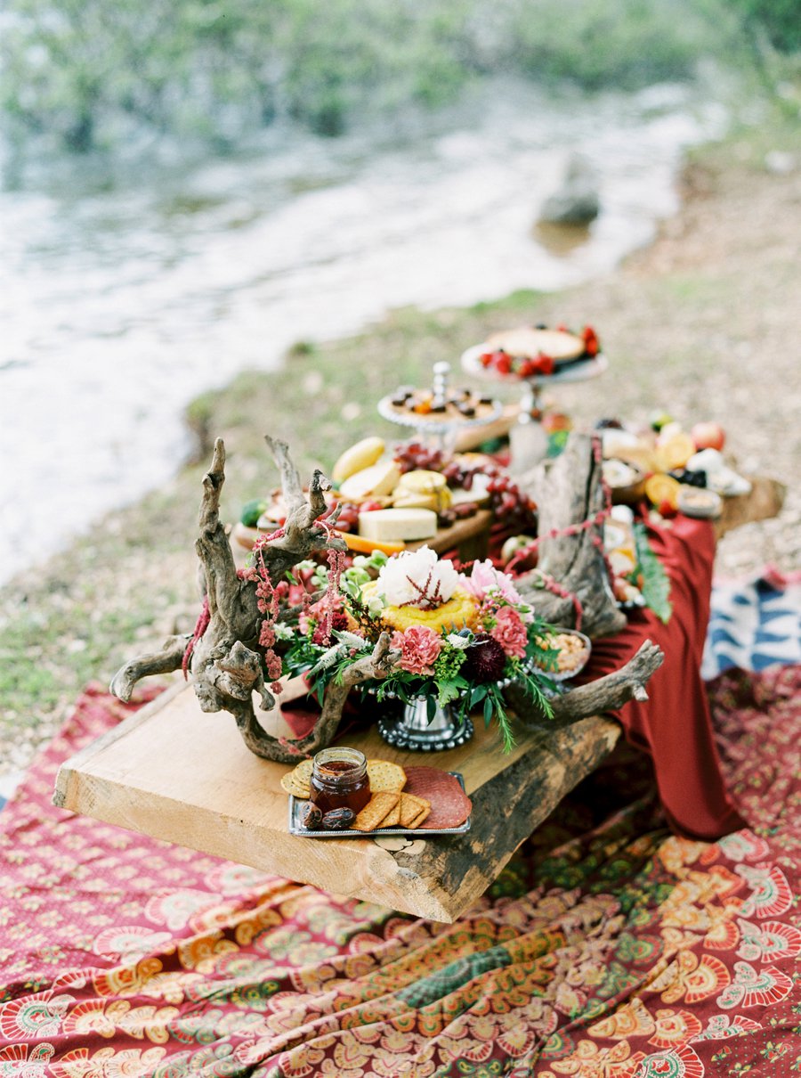 Boho Burgundy Intimate Wedding Ideas via TheELD.com