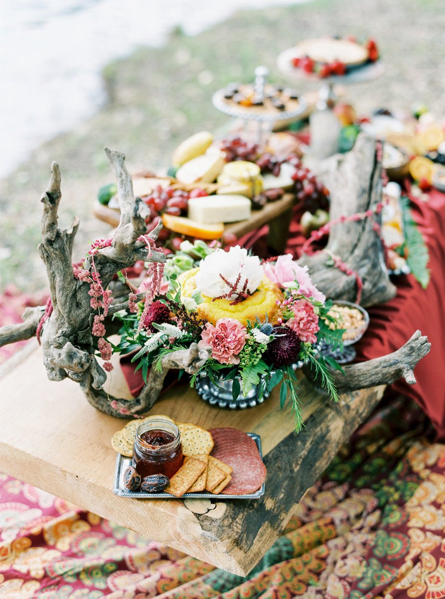 Boho Burgundy Intimate Wedding Ideas via TheELD.com