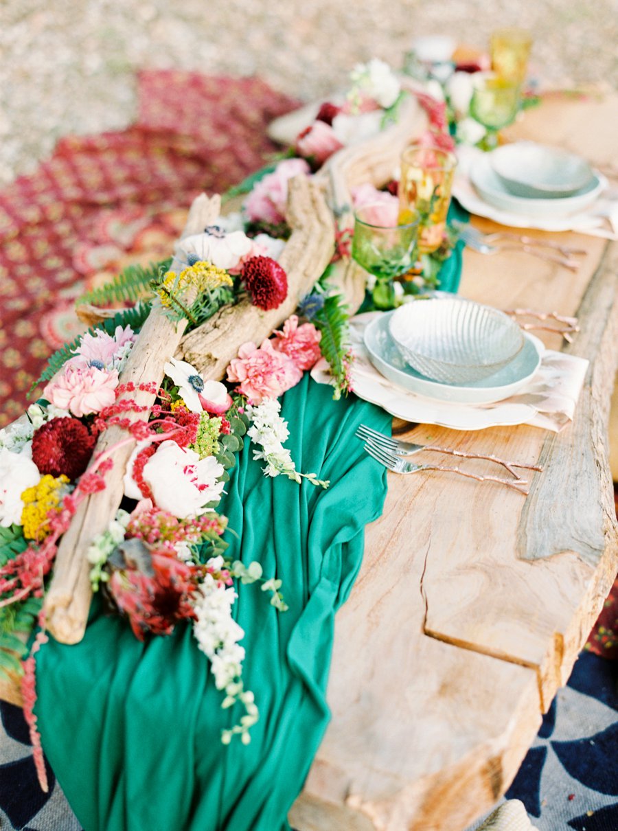 Boho Burgundy Intimate Wedding Ideas via TheELD.com