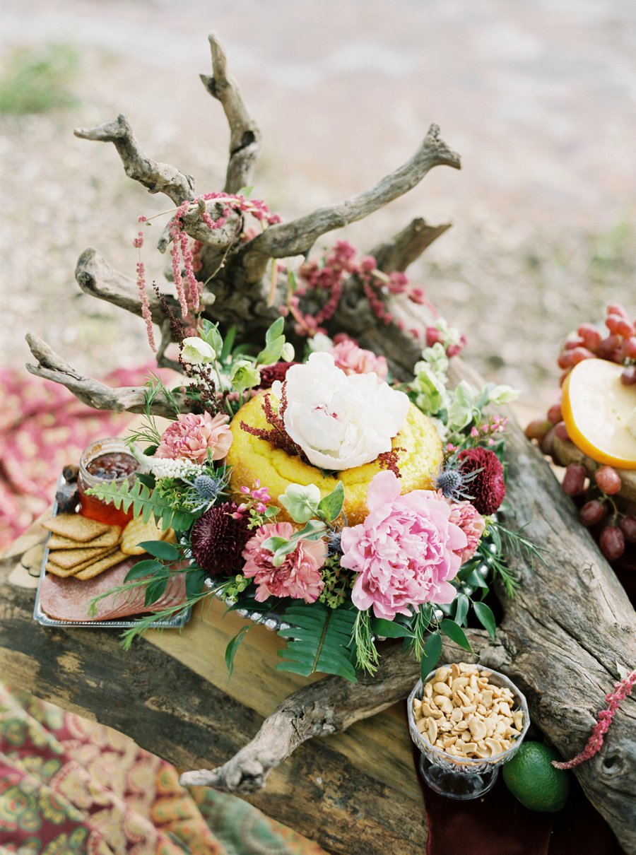 Boho Burgundy Intimate Wedding Ideas via TheELD.com