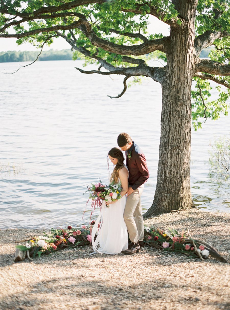 Boho Burgundy Intimate Wedding Ideas via TheELD.com