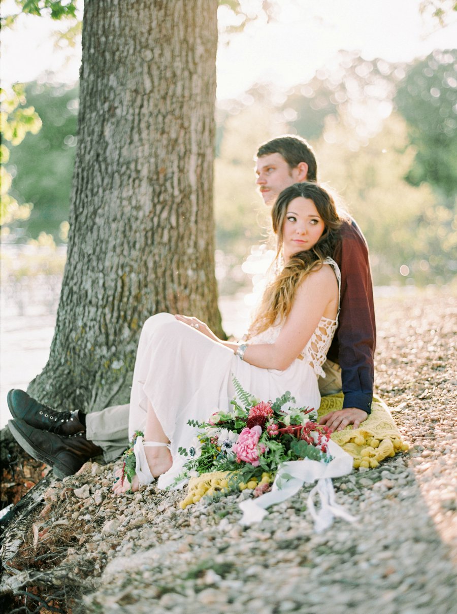 Boho Burgundy Intimate Wedding Ideas via TheELD.com