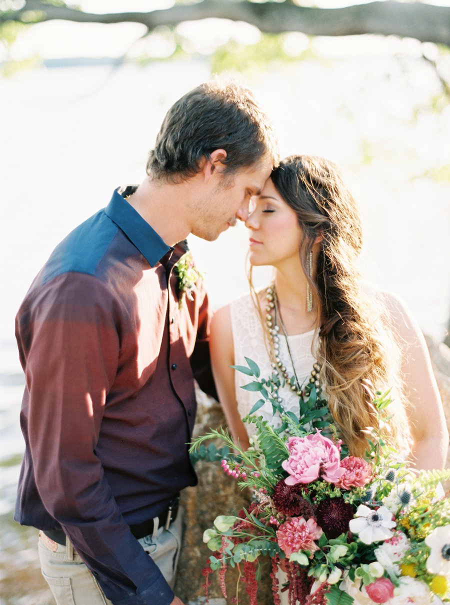 Boho Burgundy Intimate Wedding Ideas via TheELD.com