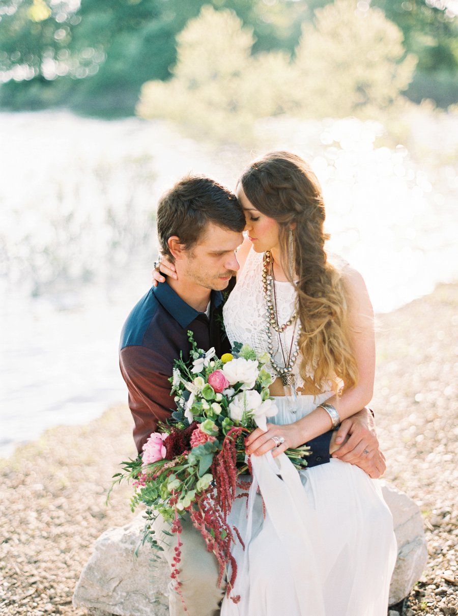 Boho Burgundy Intimate Wedding Ideas via TheELD.com