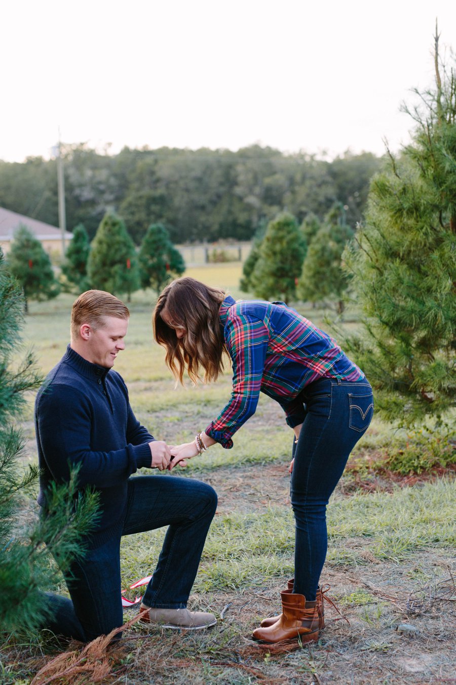 Christmas Tree Farm Surprise Proposal via TheELD.com