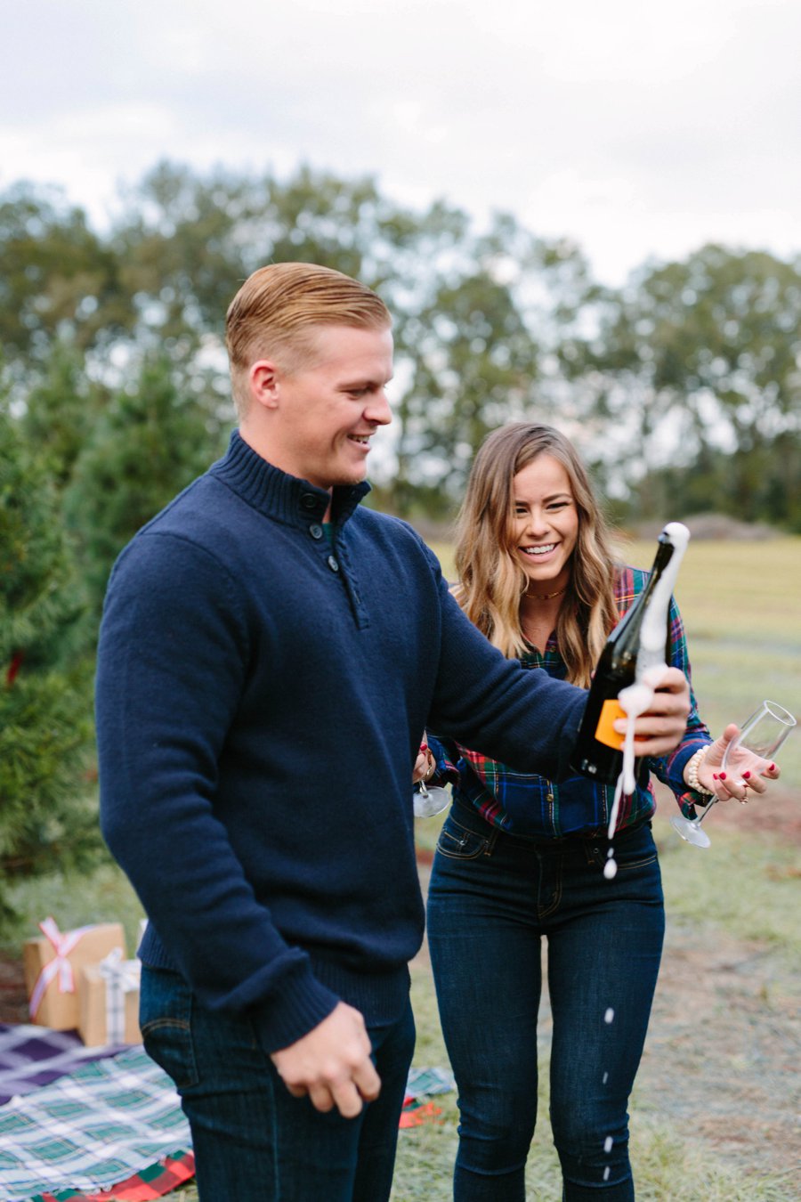 Christmas Tree Farm Surprise Proposal via TheELD.com