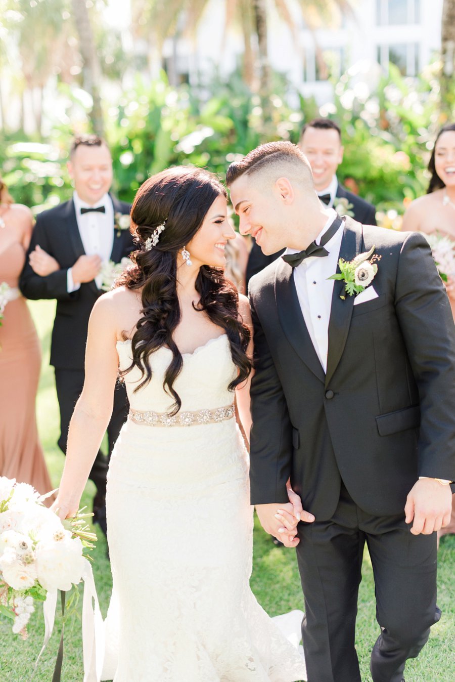 A Glamorous Black, White, & Gold Miami Wedding via TheELD.com