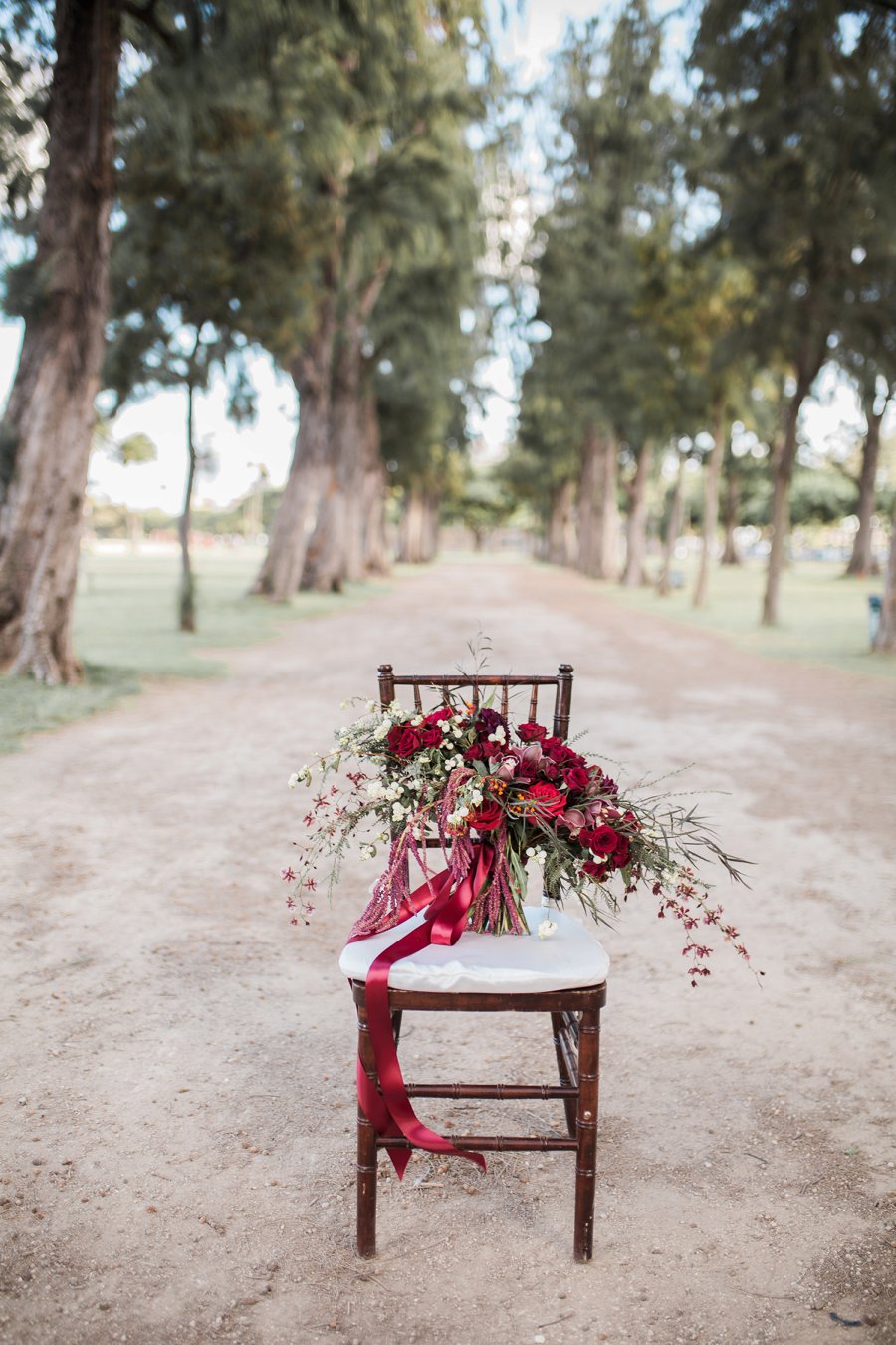 Red & Green Hawaiian Holiday Wedding Ideas via TheELD.com