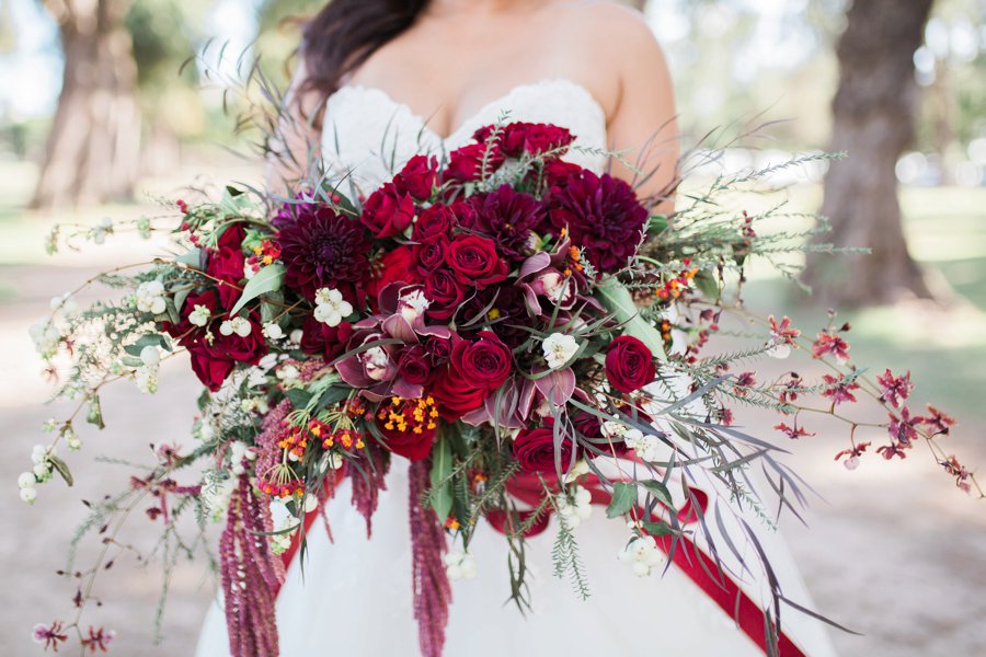 Red & Green Hawaiian Holiday Wedding Ideas via TheELD.com