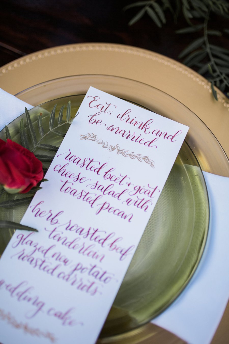 Red & Green Hawaiian Holiday Wedding Ideas via TheELD.com