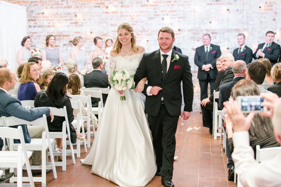 A Gray, Green, & Red Wintery North Carolina Wedding via TheELD.com