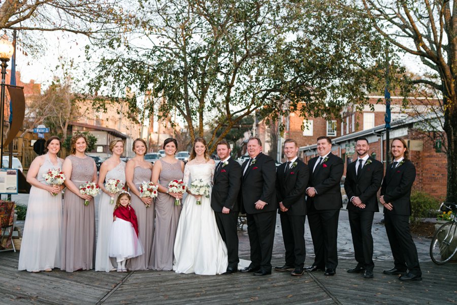 A Gray, Green, & Red Wintery North Carolina Wedding via TheELD.com