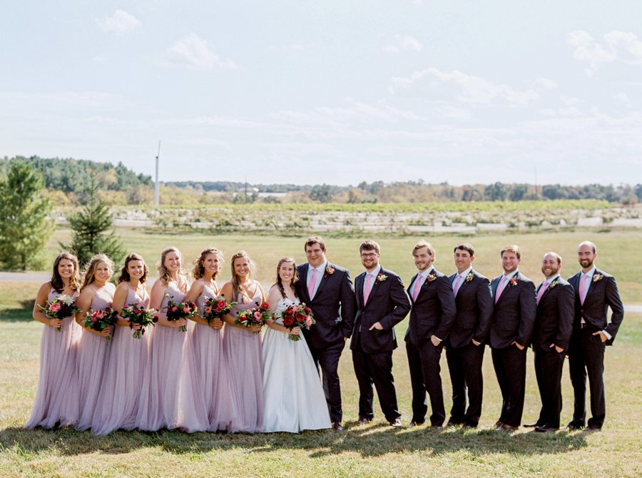 An Elegant Coral & Red Virginia Vineyard Wedding via TheELD.com