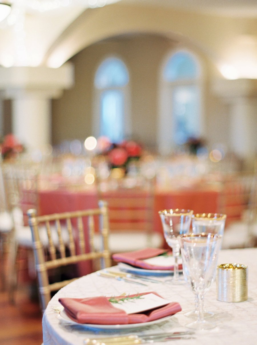 An Elegant Coral & Red Virginia Vineyard Wedding via TheELD.com