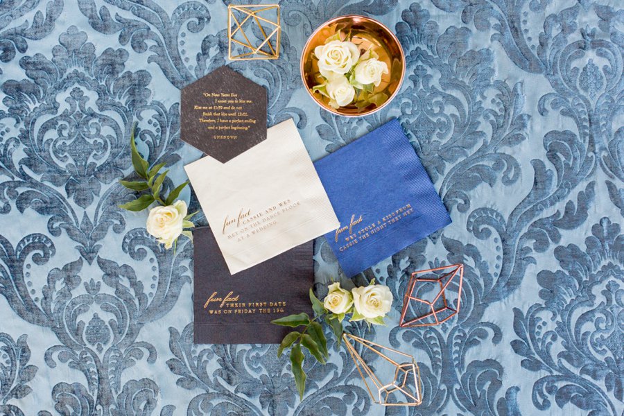 An Elegant Navy & White New Years Eve Wedding via TheELD.com